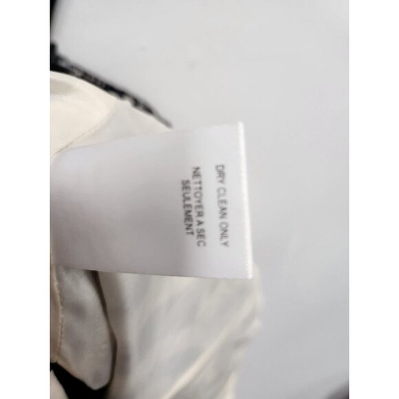 Nanette Lepore Womens Sleeveless Bustier Top Sz 8 Black Ivory Silk Blend Printed - Picture 8 of 9